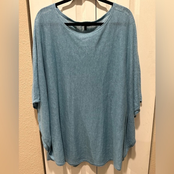 Eileen Fisher Tops - Eileen Fisher Linen 100% Cape-Top Loose Relaxed Fot Lagenlook Artsy Unique,M
